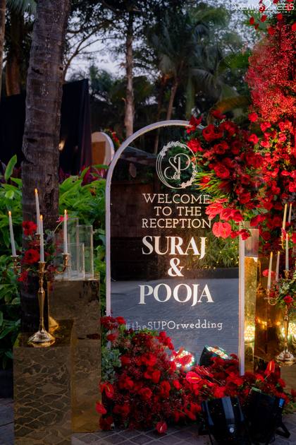 Signage and Floral detail — Wedding decor — Alila Diwa Goa